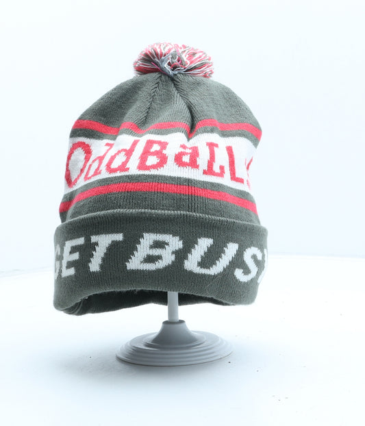Oddballs Womens Green Acrylic Bobble Hat One Size - Get Busy Living