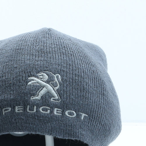 Peugeot Mens Grey Acrylic Beanie One Size