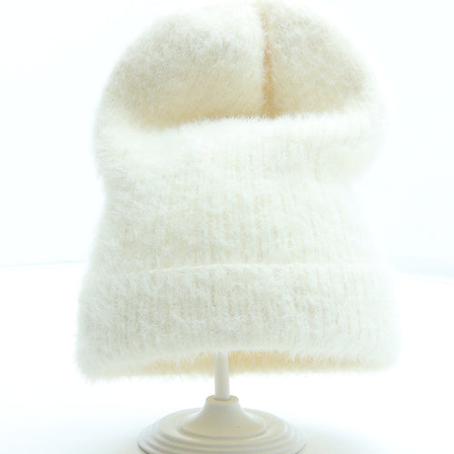 Marks and Spencer Womens Ivory Polyester Beanie One Size