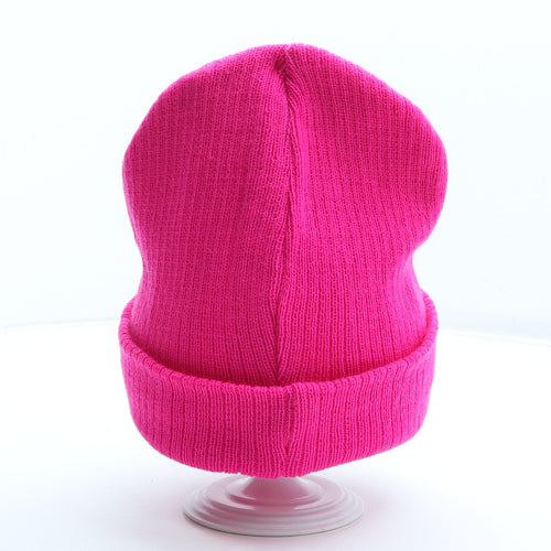 Floppy Hat Womens Pink Acrylic Beanie One Size