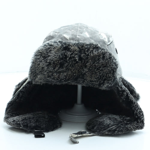 No Fear Boys Grey Acrylic Trapper Hat One Size - Faux Fur