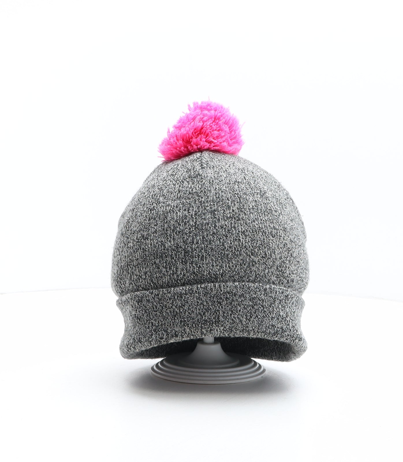 Urban Outfitters Womens Grey Acrylic Bobble Hat One Size