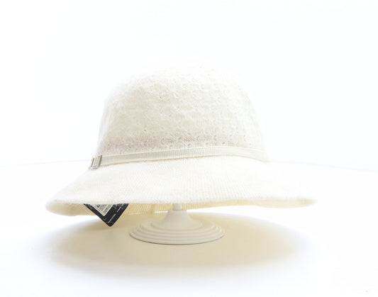 Marks and Spencer Womens Ivory Polyester Cloche Size S - Size S/M