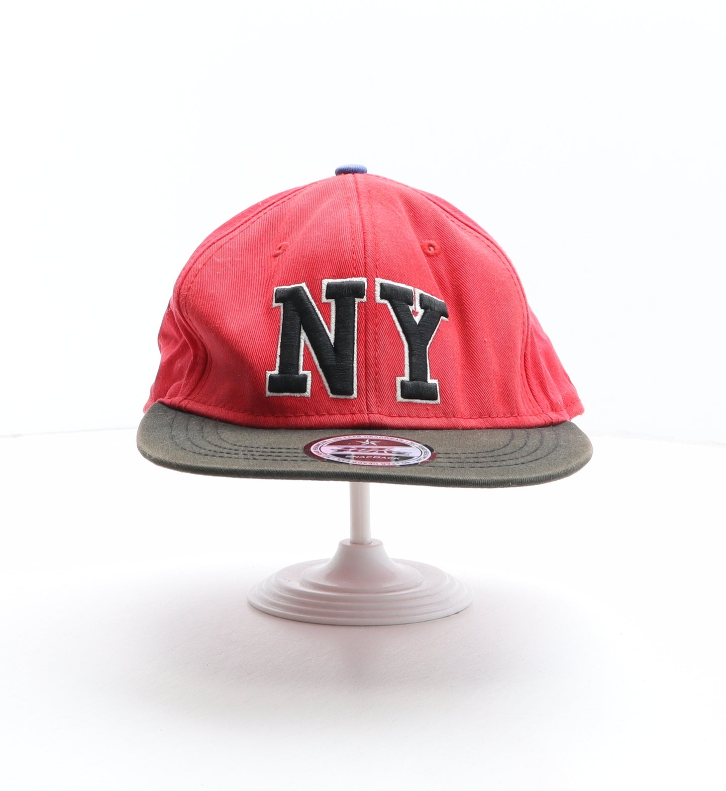 No Fear Mens Red Polyester Snapback One Size - NY