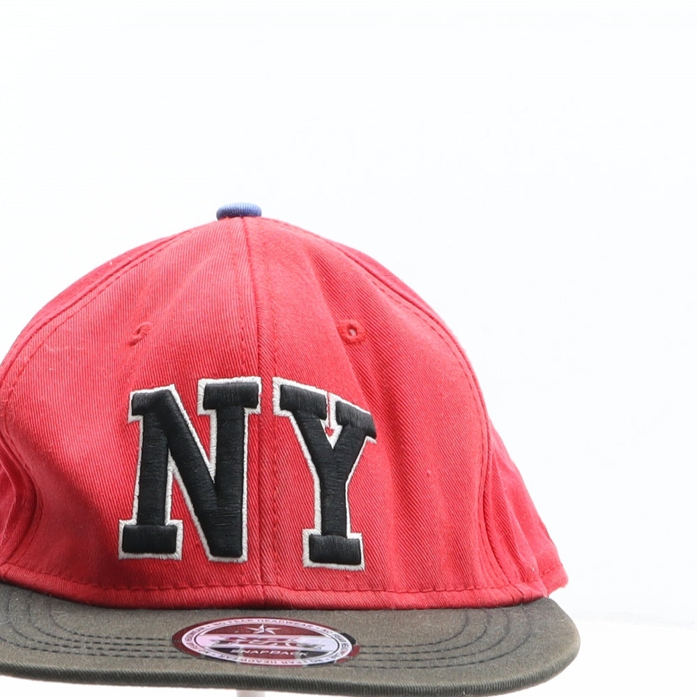 No Fear Mens Red Polyester Snapback One Size - NY