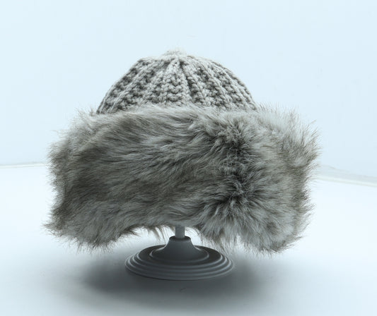 Marks and Spencer Womens Grey Acrylic Cossack One Size - Faux Fur