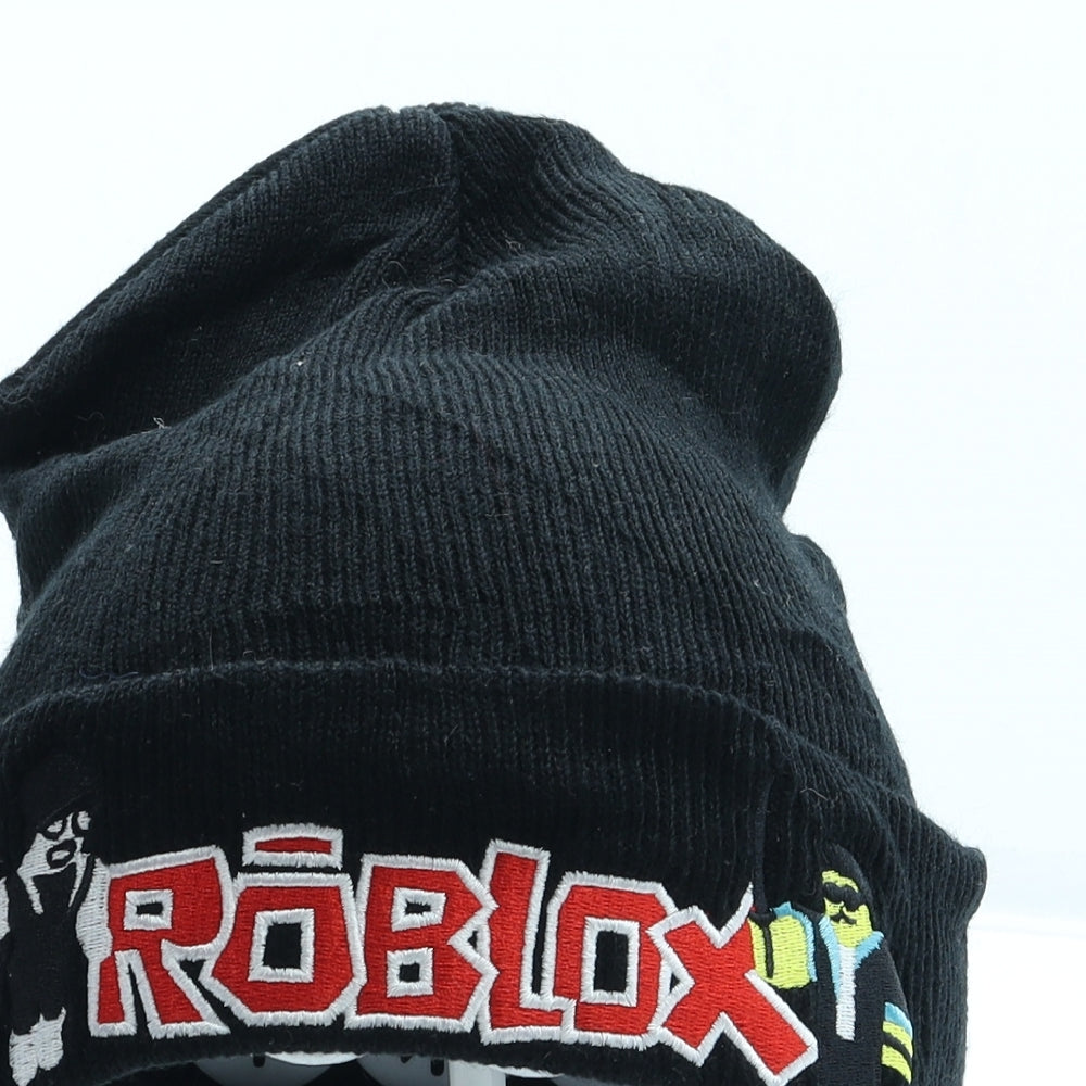 Preworn Boys Black Acrylic Beanie One Size - Roblox