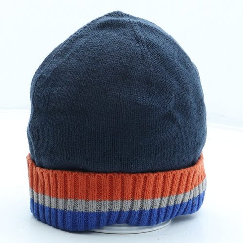 Crew Clothing Company Boys Multicoloured Striped Cotton Beanie One Size