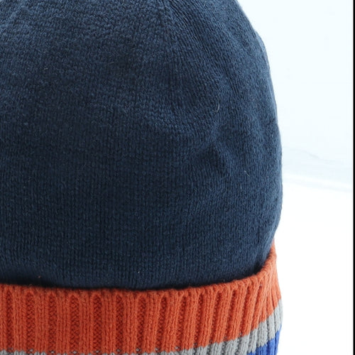Crew Clothing Company Boys Multicoloured Striped Cotton Beanie One Size