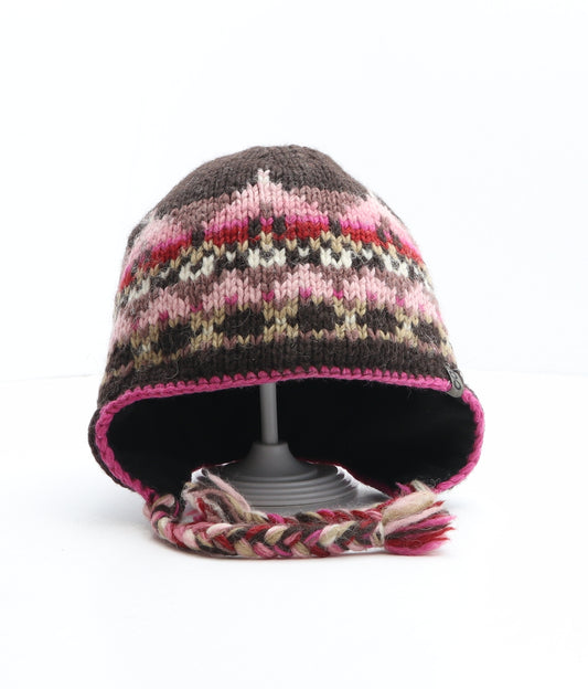 Snugbug Womens Multicoloured Geometric Wool Winter Hat One Size