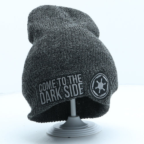Star Wars Mens Grey Acrylic Beanie One Size - Come to the Dark Side