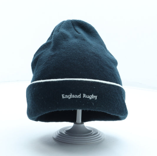 England Rugby Mens Blue Acrylic Beanie One Size - Logo