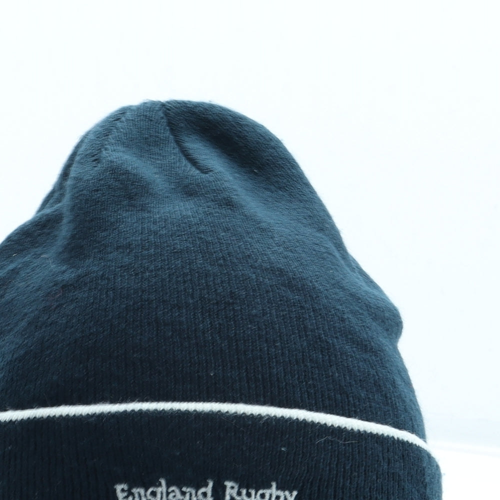 England Rugby Mens Blue Acrylic Beanie One Size - Logo