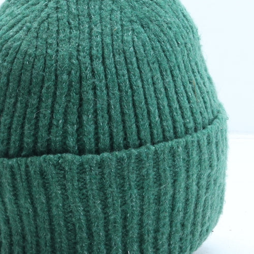 F&F Womens Green Polyester Beanie One Size