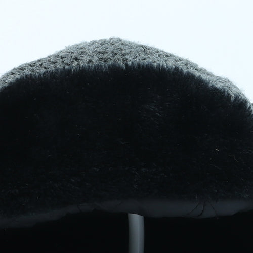 Matalan Womens Black Acrylic Trapper Hat One Size - Faux Fur