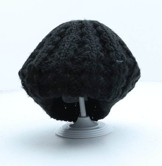 New Look Womens Black Acrylic Beret One Size