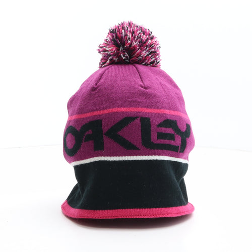 Oakley Womens Multicoloured Colourblock Acrylic Bobble Hat One Size