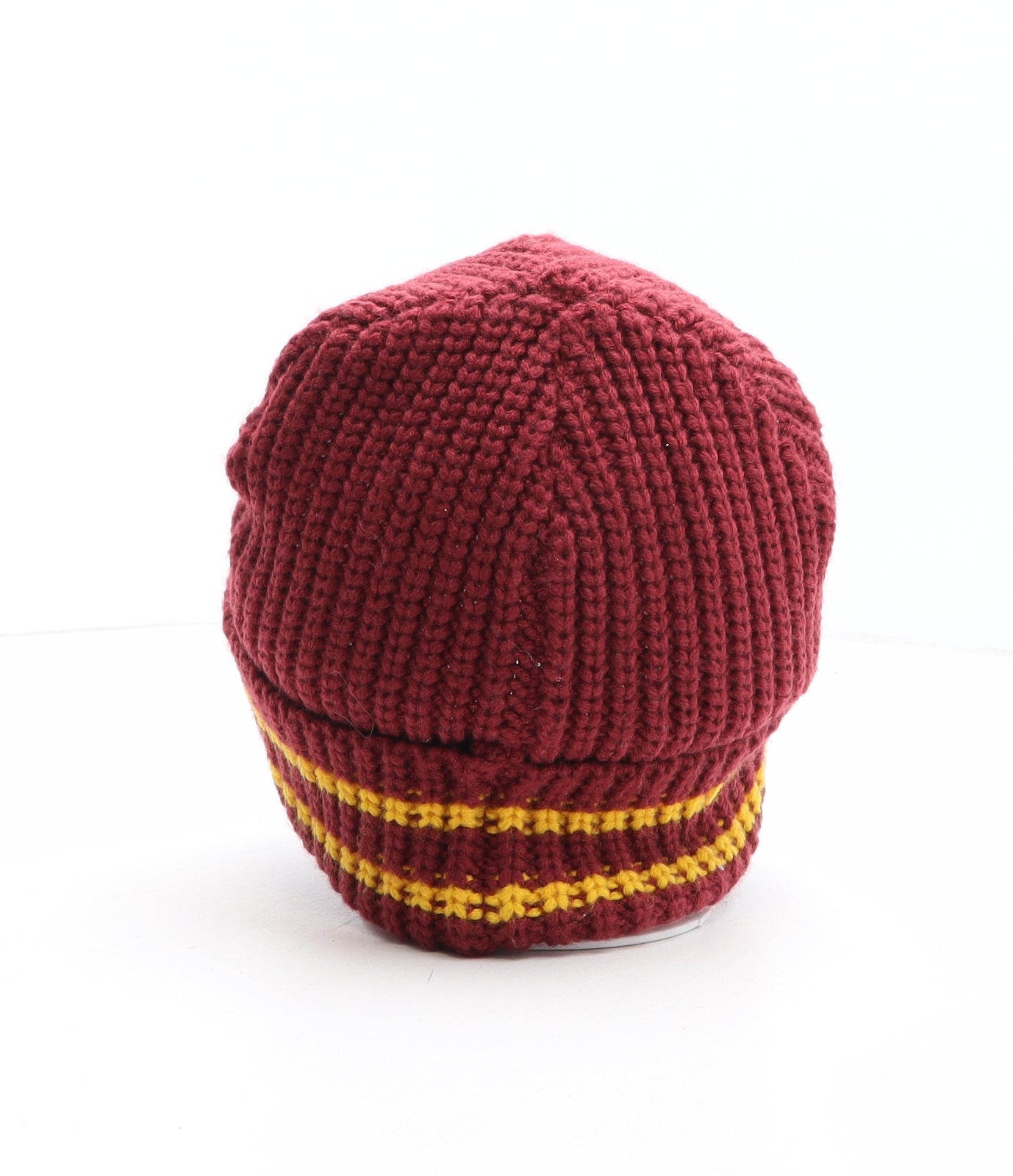 Primark Mens Red Striped Acrylic Beanie One Size - Harry Potter, Hogwarts, Gryffindor