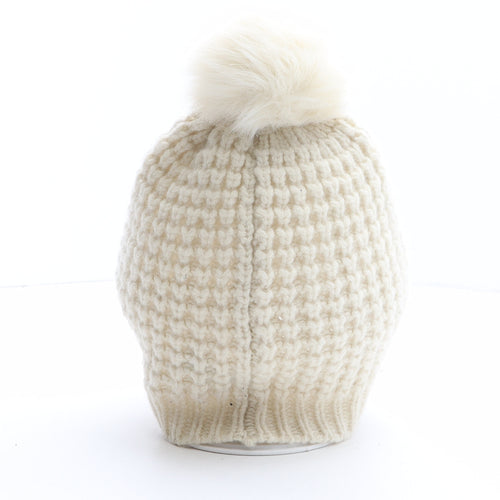 John Lewis Womens Ivory Wool Bobble Hat One Size
