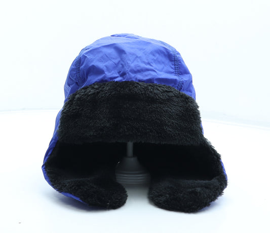 Preworn Boys Blue Polyester Trapper Hat Size S - Faux Fur