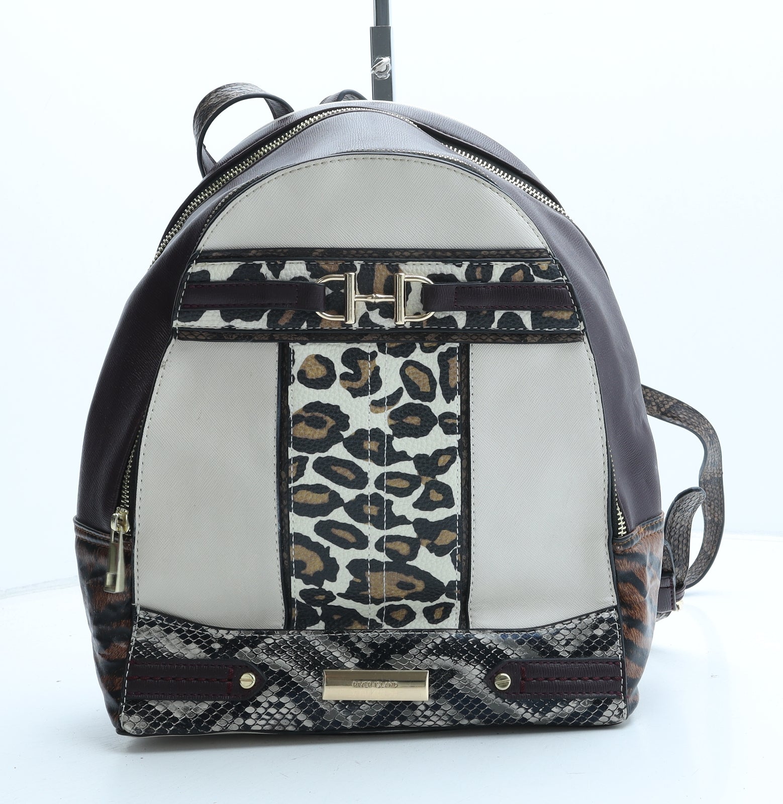 Leopard print 2024 backpack river island