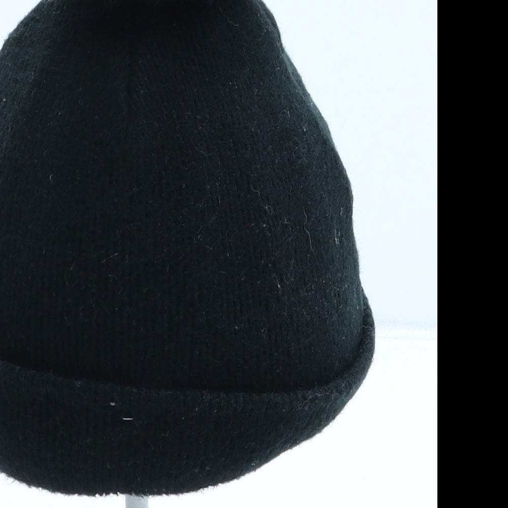 River Island Girls Black Acrylic Bobble Hat One Size - UK Size 1-5 Years