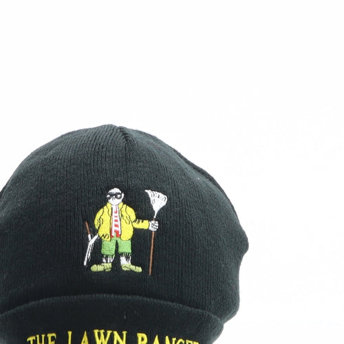 Apples to Pears Mens Black Acrylic Beanie One Size - The Lawn Ranger