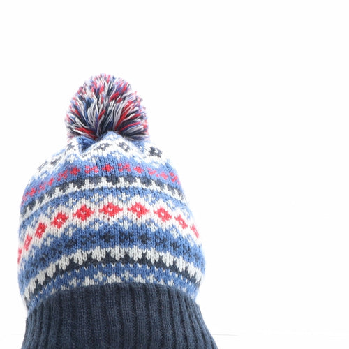 Lupilu Boys Multicoloured Fair Isle Acrylic Winter Hat One Size - Size 9-24 months, Pom Pom