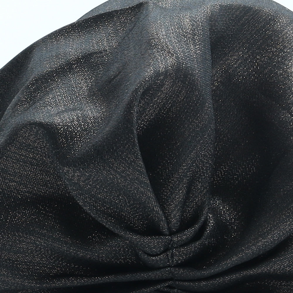 Dunelm Womens Black Polyester Turban One Size - Ruched