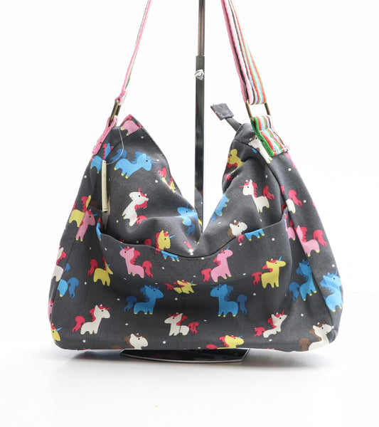 Have Best Womens Multicoloured Geometric Polyester Crossbody Size Medium - Unicorn Pattern