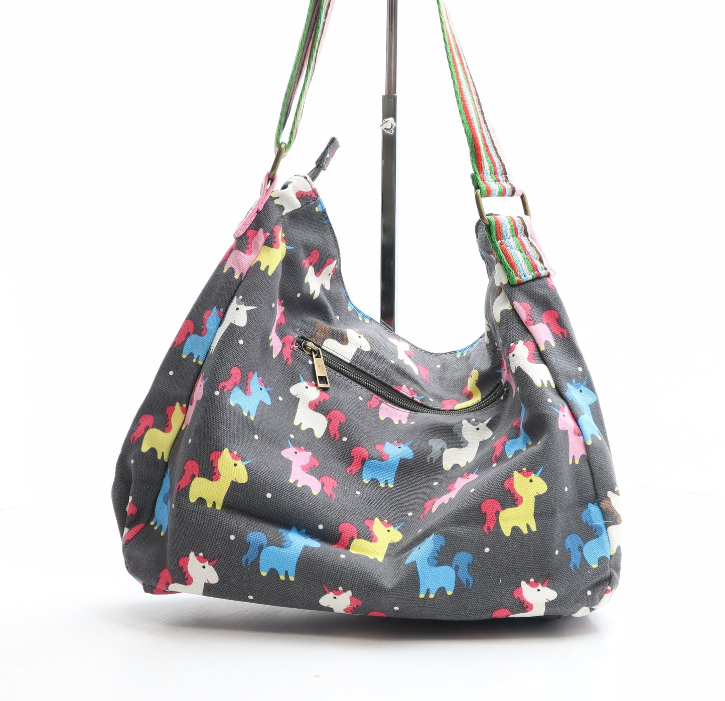 Have Best Womens Multicoloured Geometric Polyester Crossbody Size Medium - Unicorn Pattern