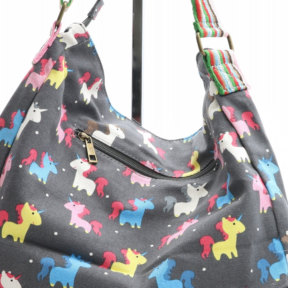 Have Best Womens Multicoloured Geometric Polyester Crossbody Size Medium - Unicorn Pattern