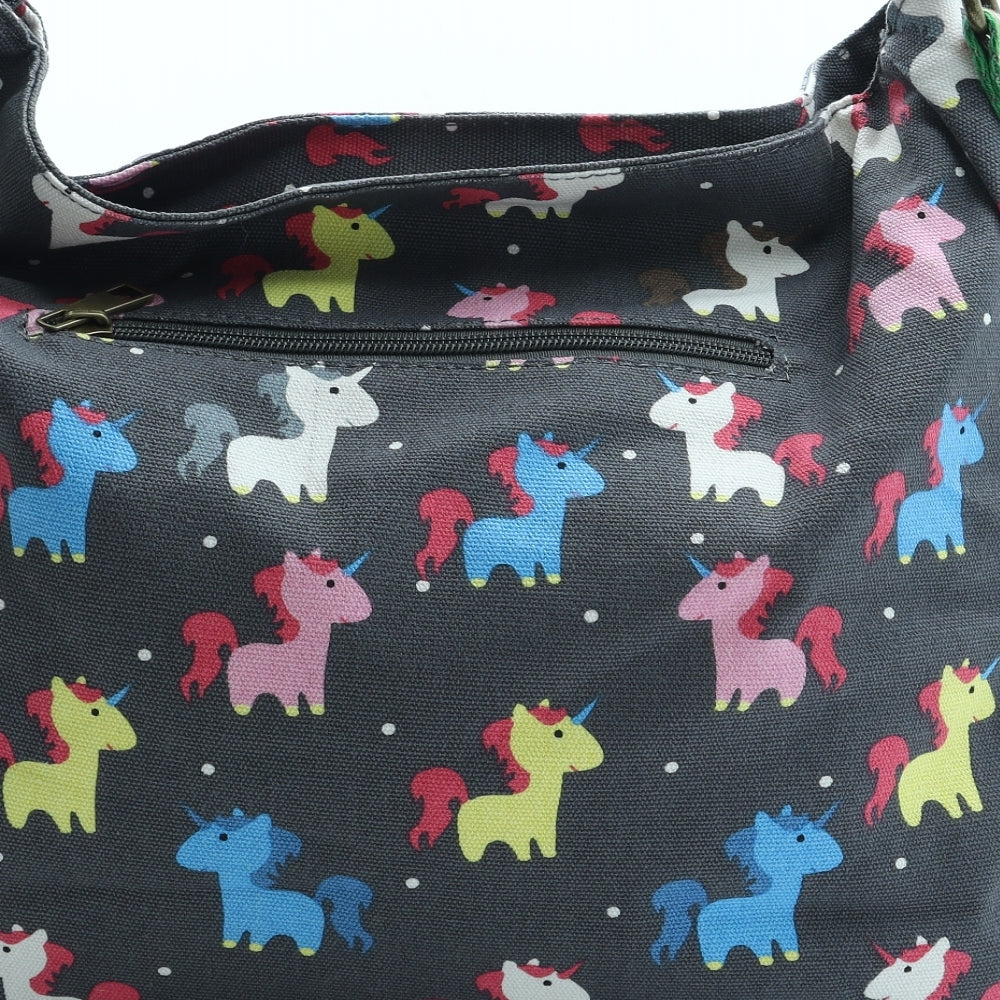 Have Best Womens Multicoloured Geometric Polyester Crossbody Size Medium - Unicorn