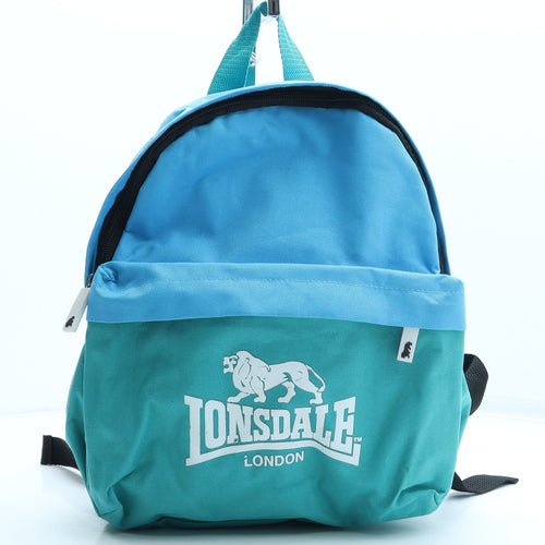 Lonsdale Boys Blue 100% Polyester Backpack Size Medium Zip