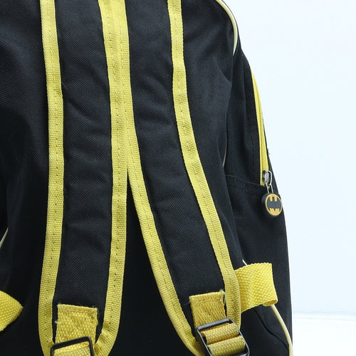 Batman Boys Black Geometric Polyester Backpack Size Medium Zip