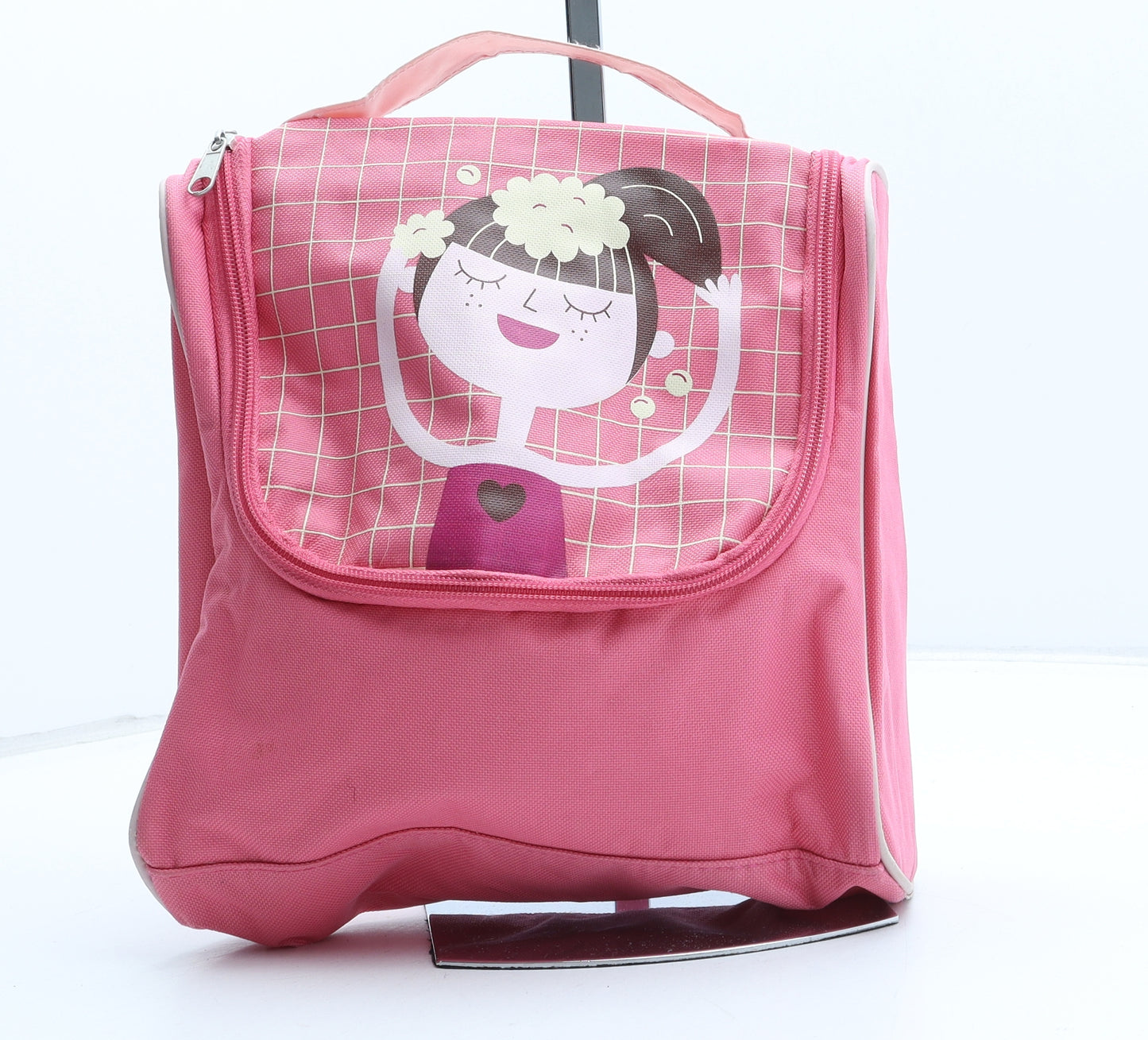 Vertbaudet Girls Pink Polyester Top Handle Bag Size Medium Zip - Travel Bag