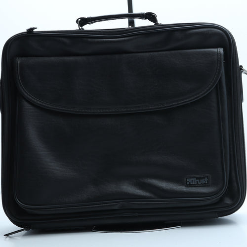 Trust Mens Black Polyurethane Laptop Bag Size Large