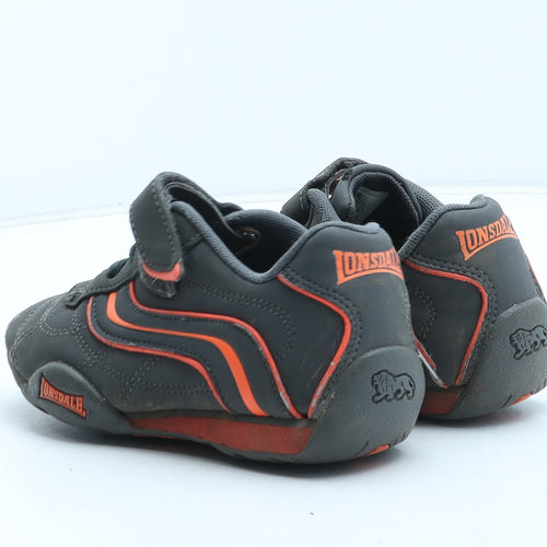 Lonsdale Boys Black Synthetic Trainer UK 13