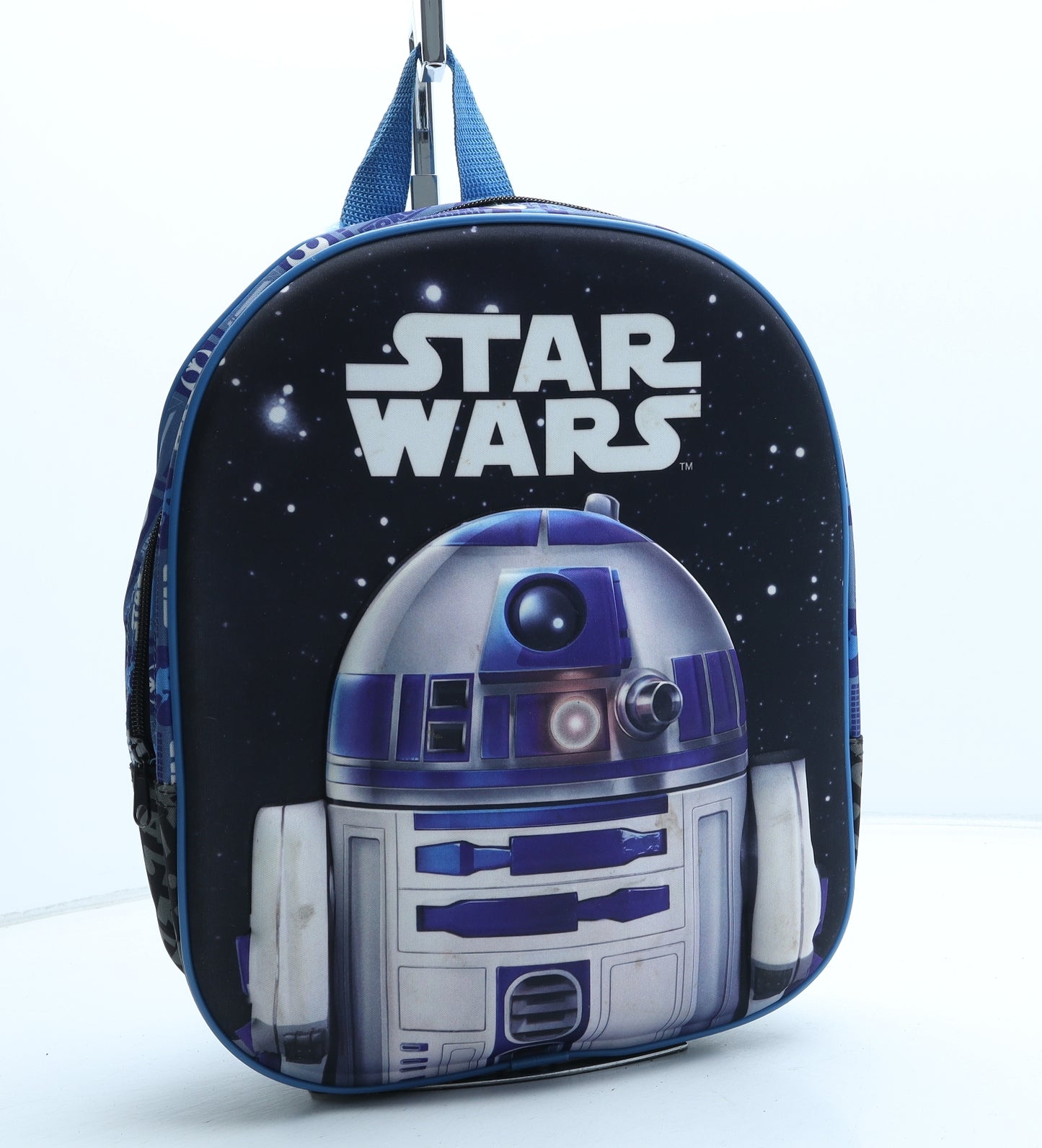 Star Wars Boys Blue Geometric Polyester Backpack Size Micro Zip