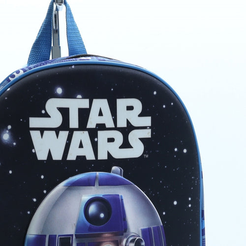 Star Wars Boys Blue Geometric Polyester Backpack Size Micro Zip