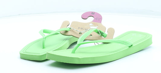 Primark Womens Green Rubber Thong Sandal UK - Size 5-6