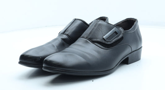 Fashion Mens Black Polyurethane Slip On Casual UK 7 - Estimated UK Size 7