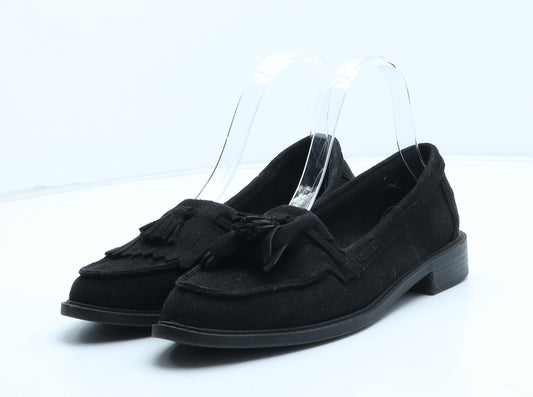 Miso Womens Black Synthetic Moccasin Casual UK
