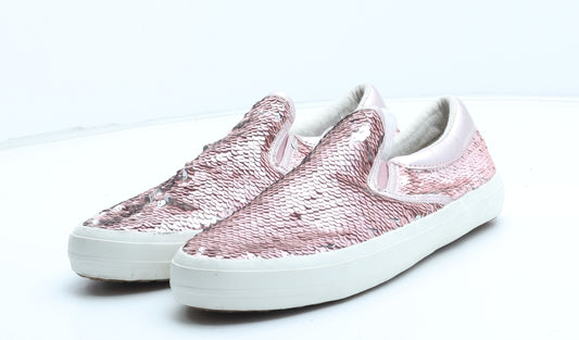 NEXT Womens Pink Synthetic Trainer UK - Revisable Sequin