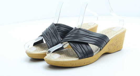 Made in Italy Womens Beige Polyurethane Slip On Sandal UK