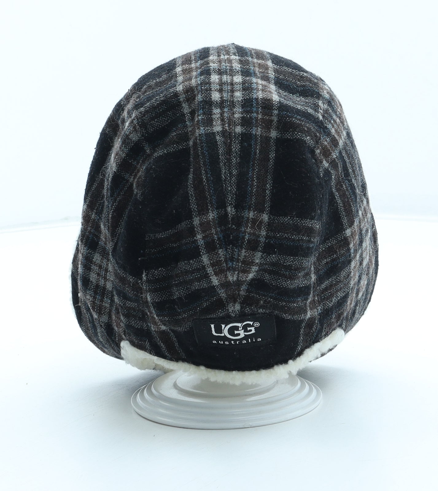 UGG Boys Brown Plaid Polyester Trapper Hat Size S - Size 2-4 Years