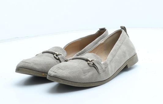 Dorothy Perkins Womens Grey Synthetic Loafer Casual UK