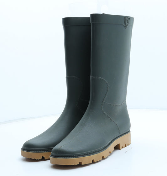 Preworn Womens Green Synthetic Wellies Boot UK