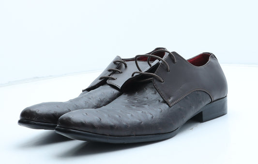 Gio Gino Mens Brown Leather Oxford Dress UK 9