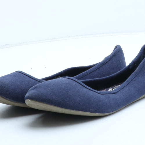 George Womens Blue Synthetic Ballet Flat UK